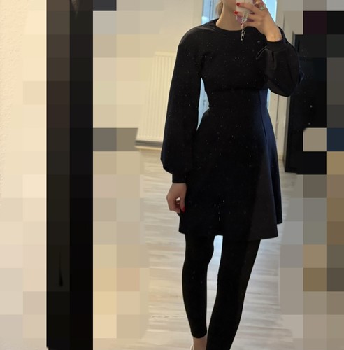Asos minikleid langarm blau - langarm,