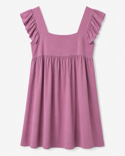 Damen babydoll kleid lila - damen,